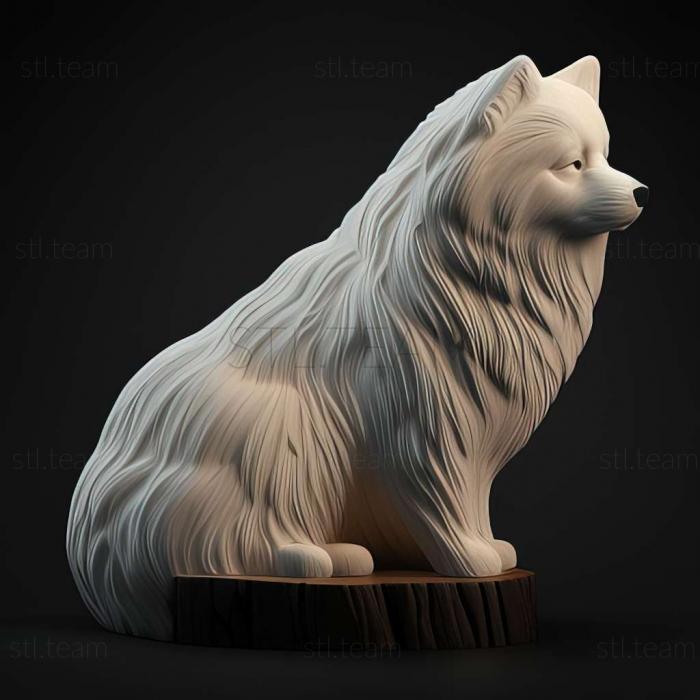 3D model Samoyed dog (STL)